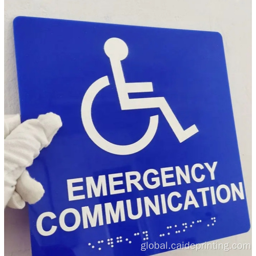 Ada Small Braille Sign With Raised Tactile Graphics